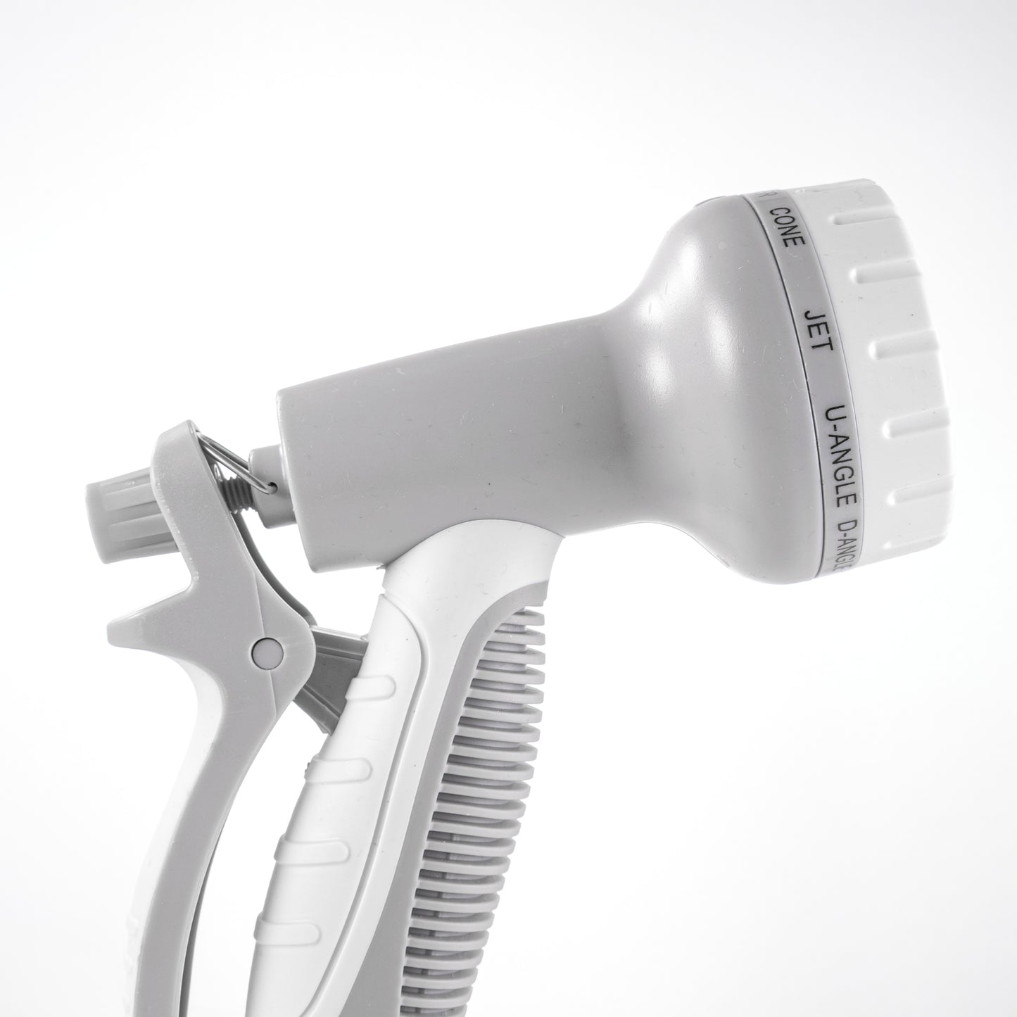Hose Gun Water Sprayer Multi Pattern Adjustable (White/Grey)