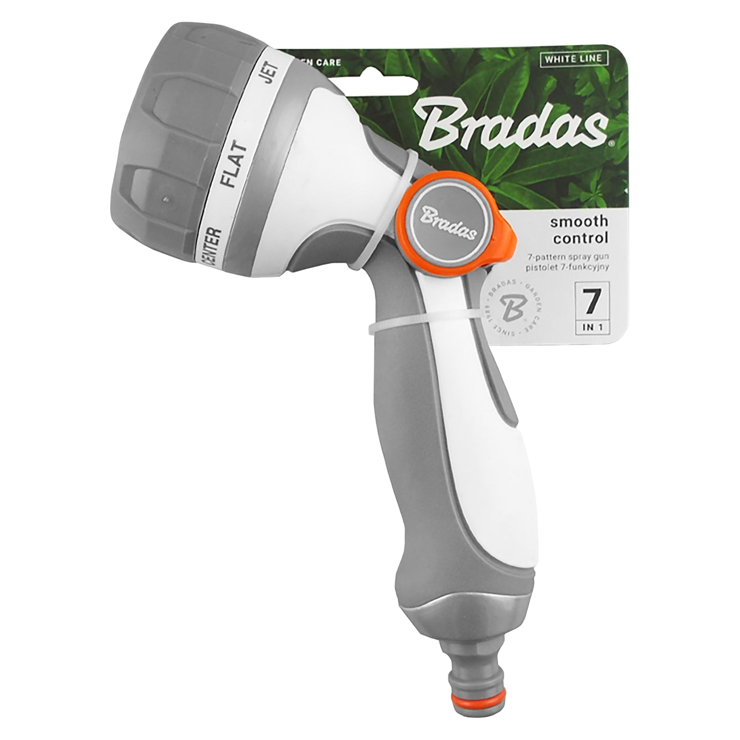 Hose Gun Metal Water Sprayer Slide Trigger (White/Grey)