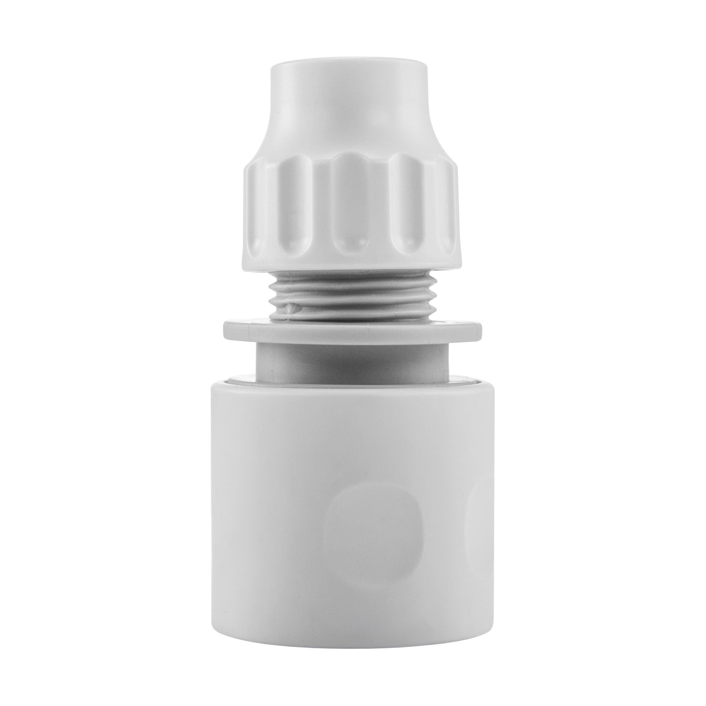 10mm Female Hose Connector, White/Grey