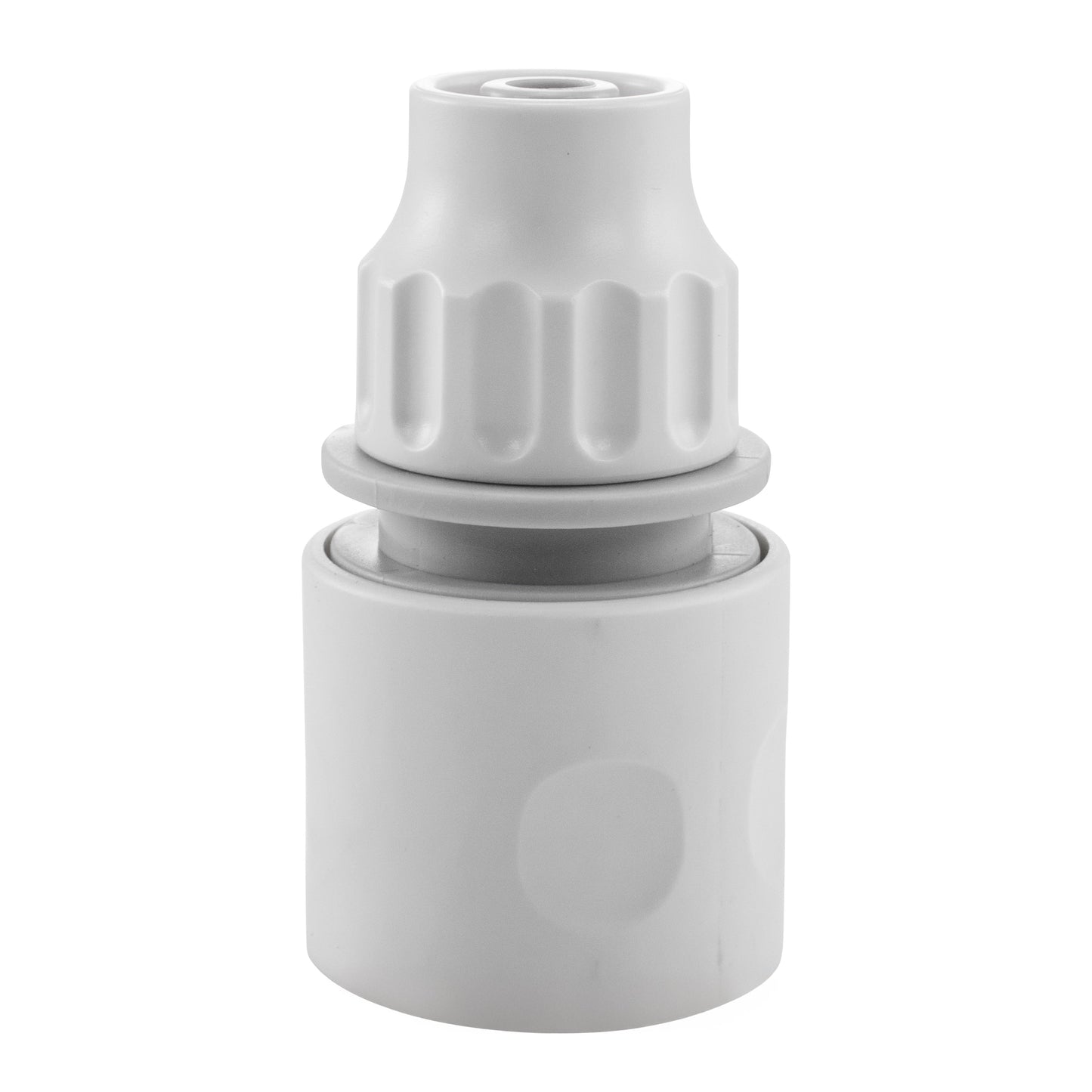 10mm Female Hose Connector, White/Grey