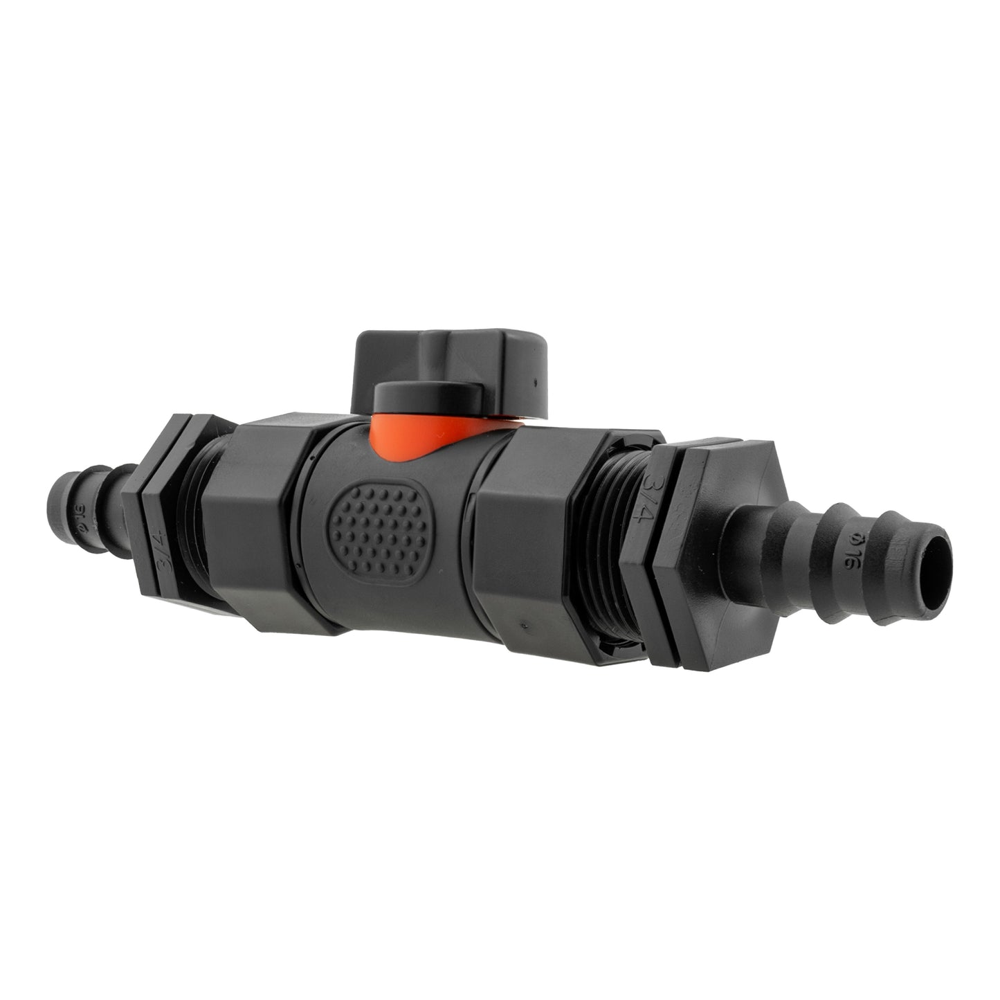In-Line Valve with 16mm Barbed Irrigation Connector Outlets