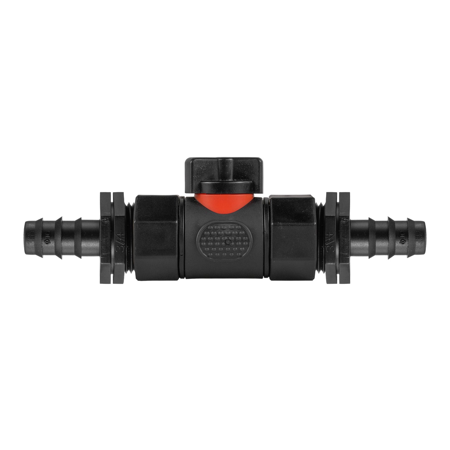 In-Line Valve with 16mm Barbed Irrigation Connector Outlets