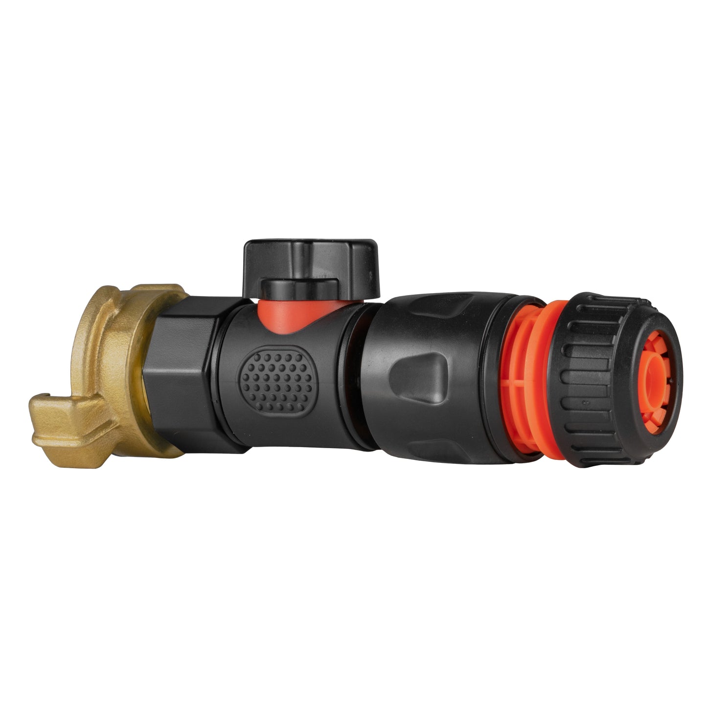 Geka Type Connector with Valve & Hose Connector Black