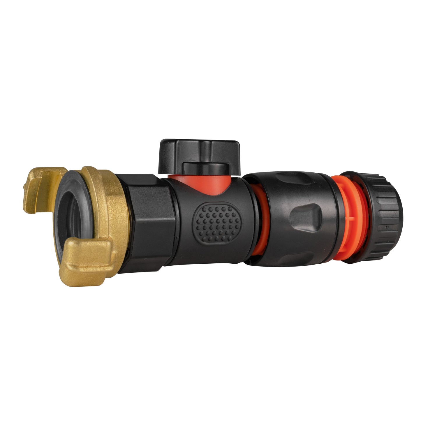 Geka Type Connector with Valve & Hose Connector Black