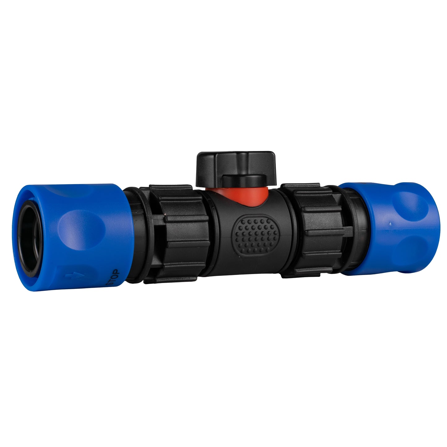 In-Line Valve with 2 x Click-Lock Hose Connectors Blue