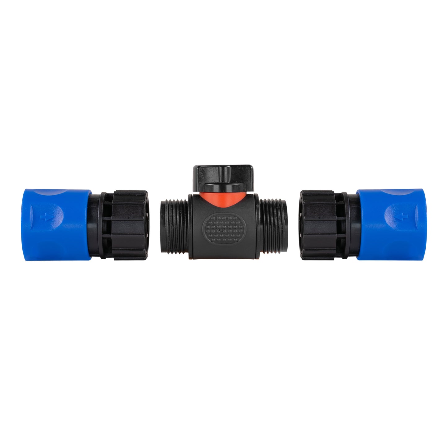 In-Line Valve with 2 x Click-Lock Hose Connectors Blue