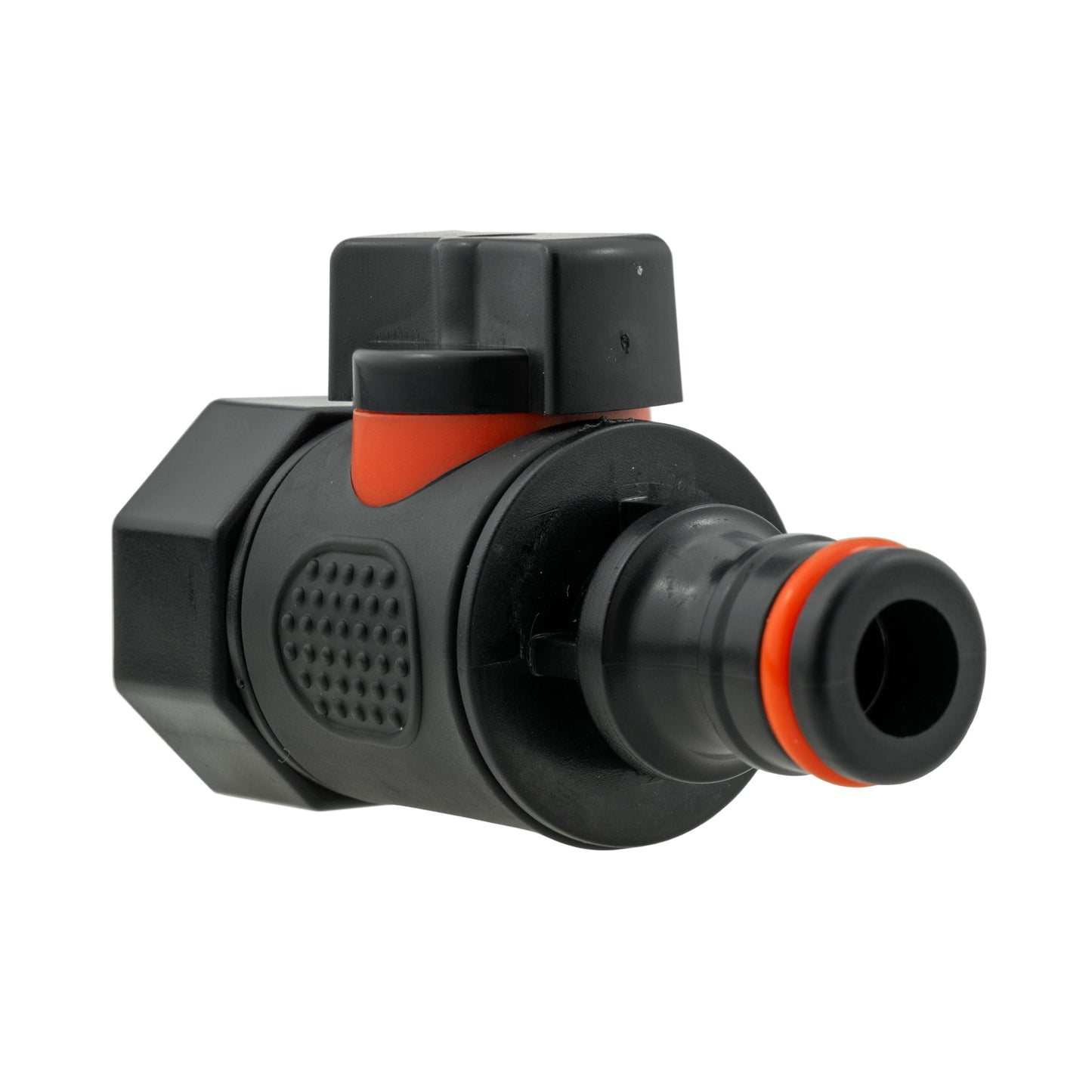 Water Butt Connector 3/4" BSP with Valve & Hose Connector 4mm Barb