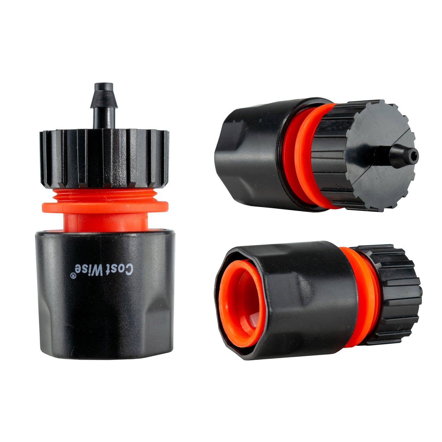 Water Butt Connector 3/4" BSP with Valve & Hose Connector 4mm Barb