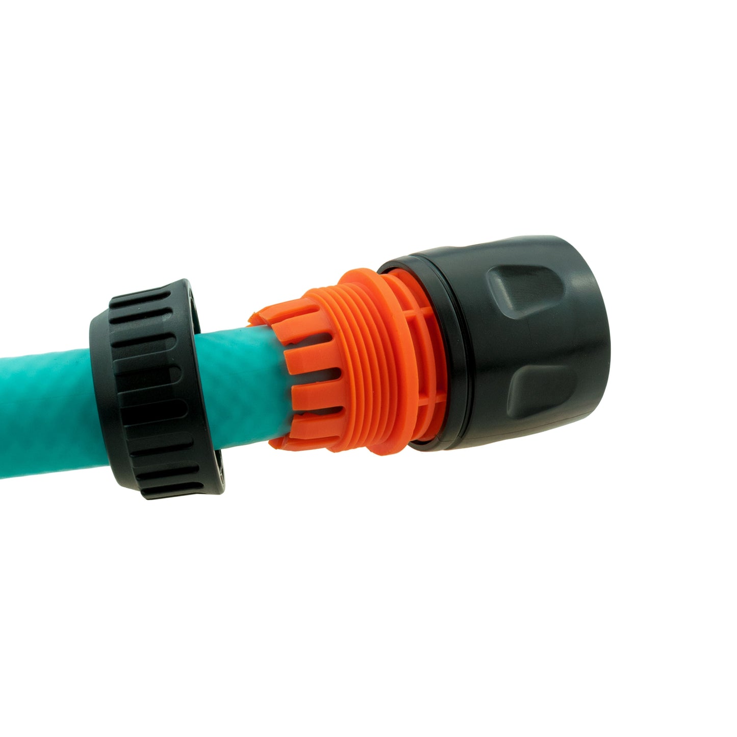 Water Butt Connector 3/4" BSP with Valve & Hose Connector Black