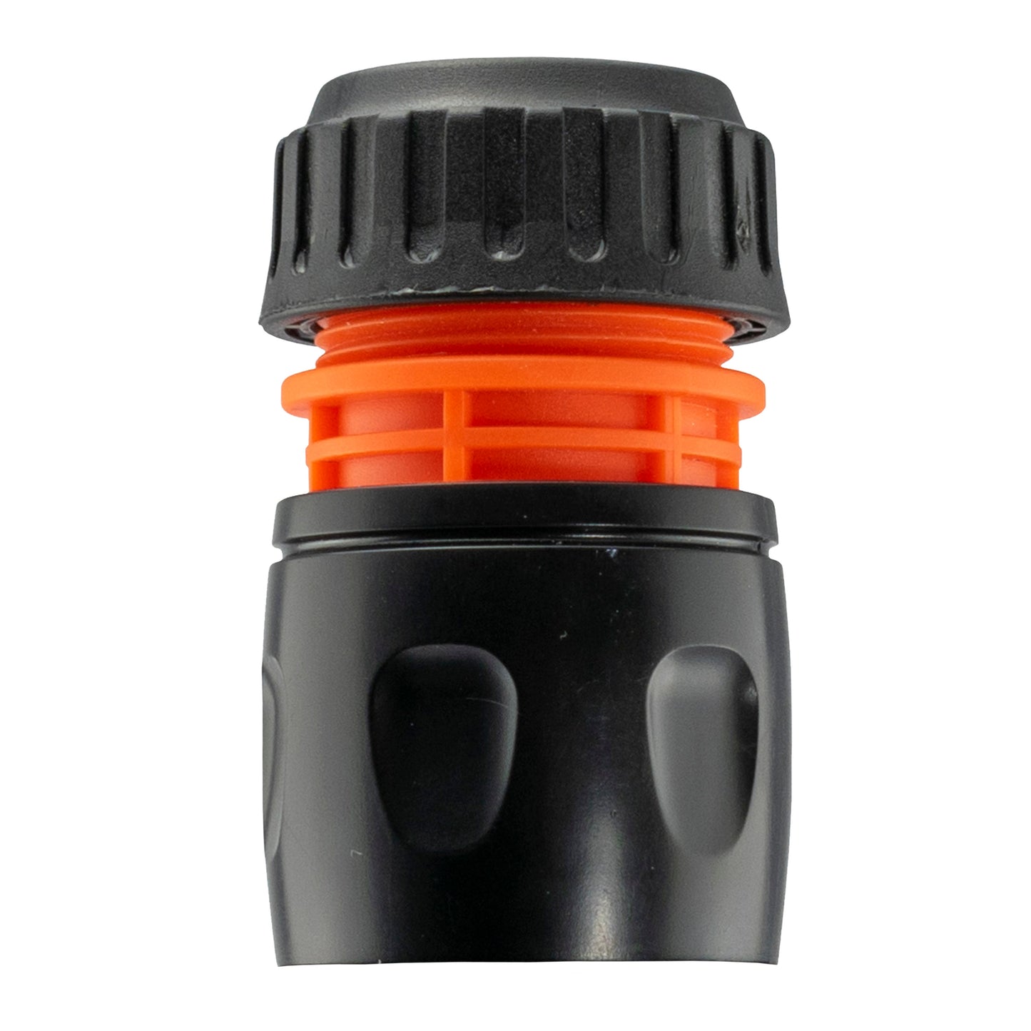 Water Butt Connector 3/4" BSP with Valve & Hose Connector Black