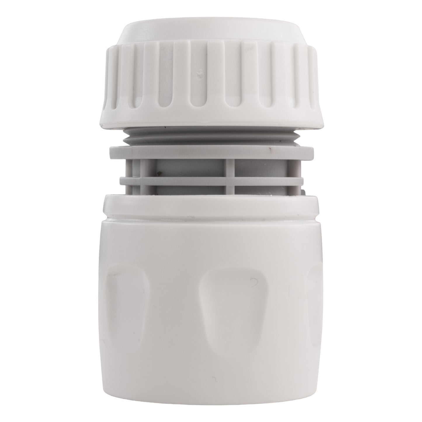 Female Hose Connector for 1/2" Hose, White/Grey