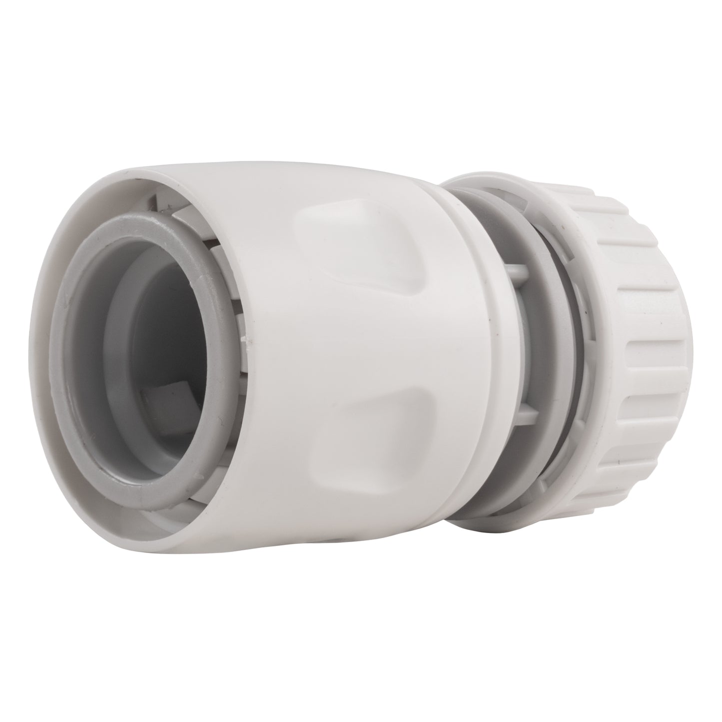 Female Hose Connector for 1/2" Hose, White/Grey