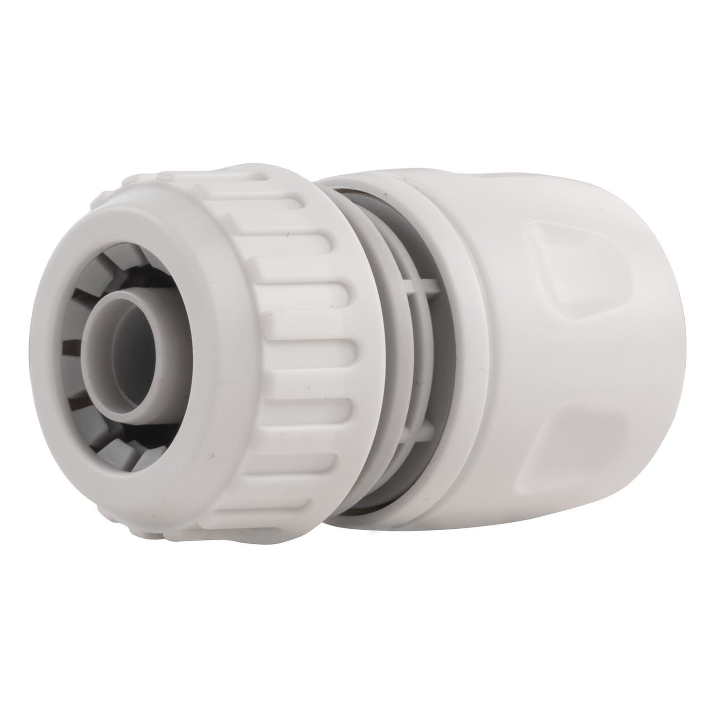 Female Hose Connector for 1/2" Hose, White/Grey