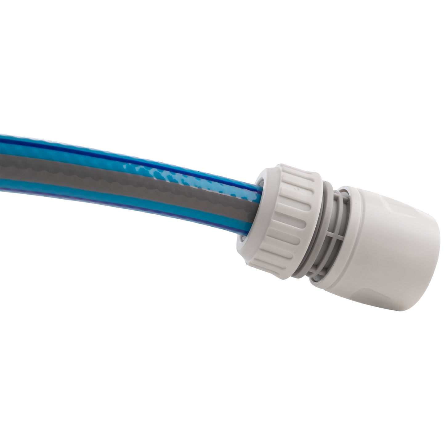 Female Hose Connector for 1/2" Hose, White/Grey