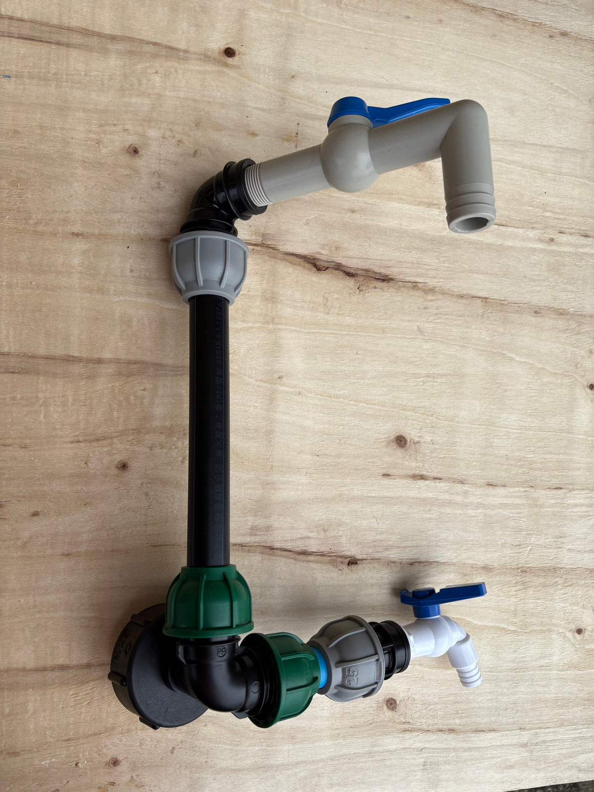 IBC 25cm Side-Outlet Riser Kit – Tap Style Options