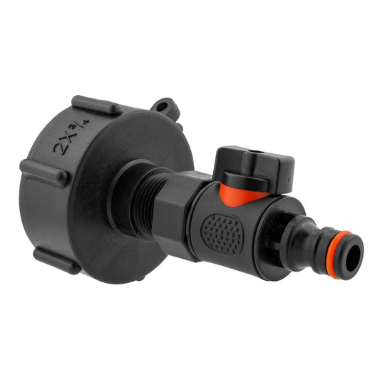 IBC 2" S60X6 Cap with Quick Connect Male Valve