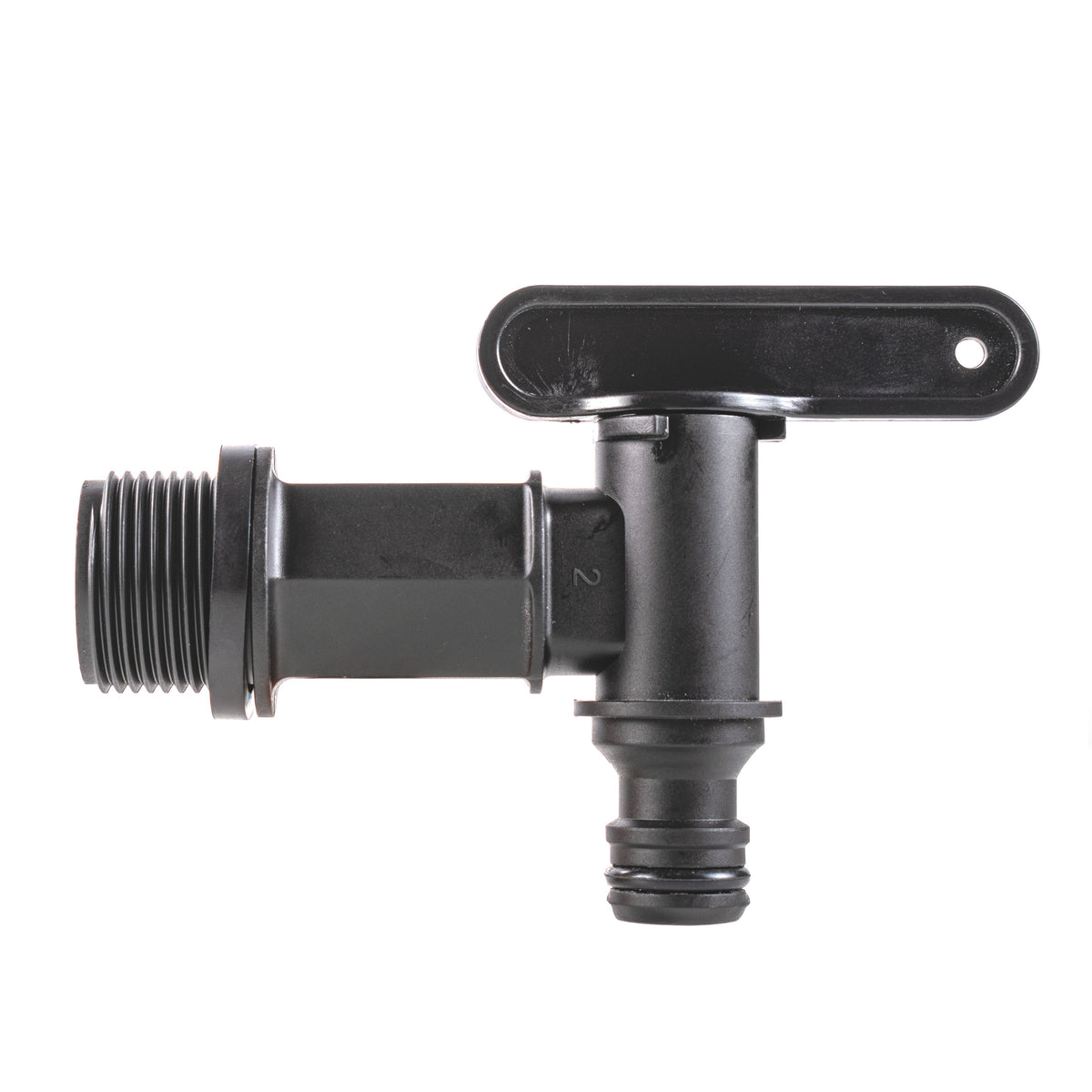 ¾″ BSP Plastic Water Butt Tap with Nut, Seal & Quick Outlet