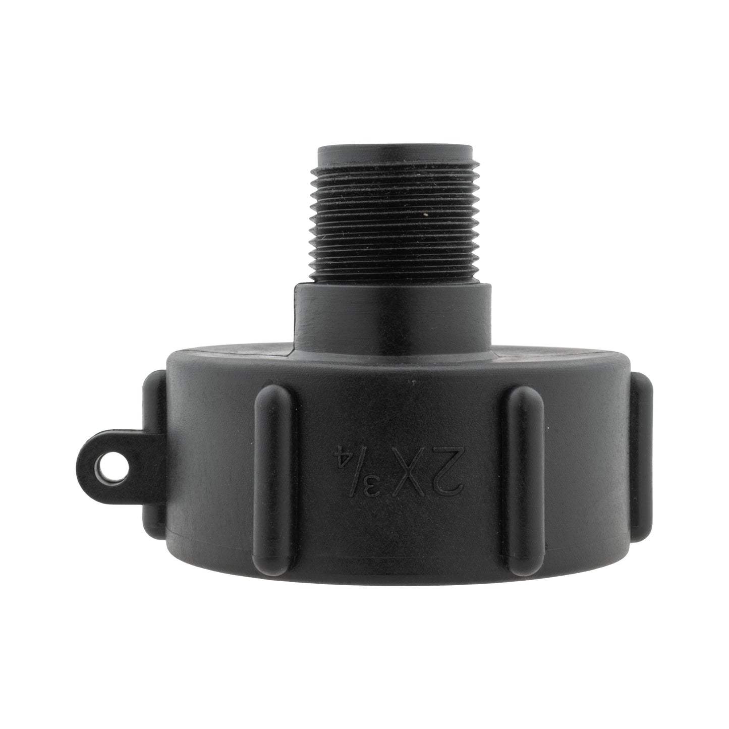 IBC 2" S60X6 Cap with Click Lock Quick Connect Valve Lime