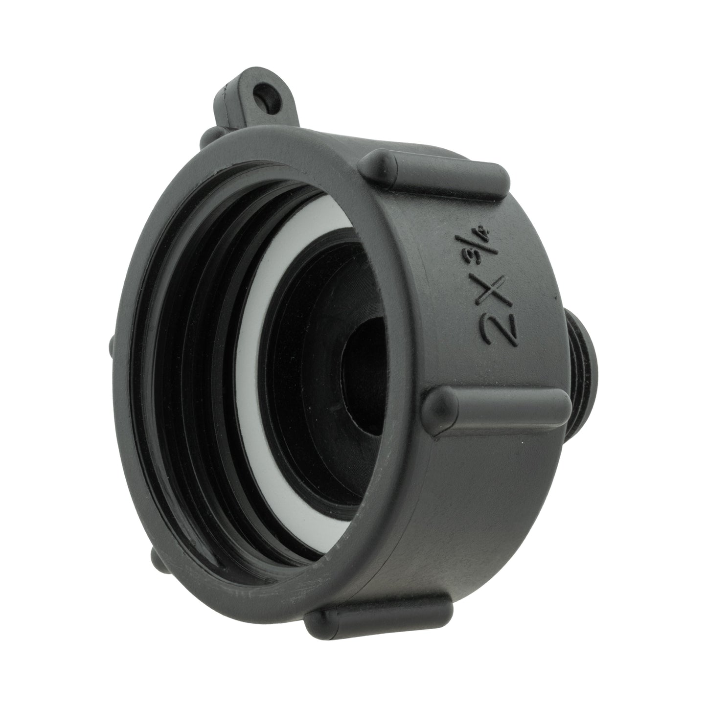 IBC 2" S60X6 Cap with Click Lock Quick Connect Valve Lime