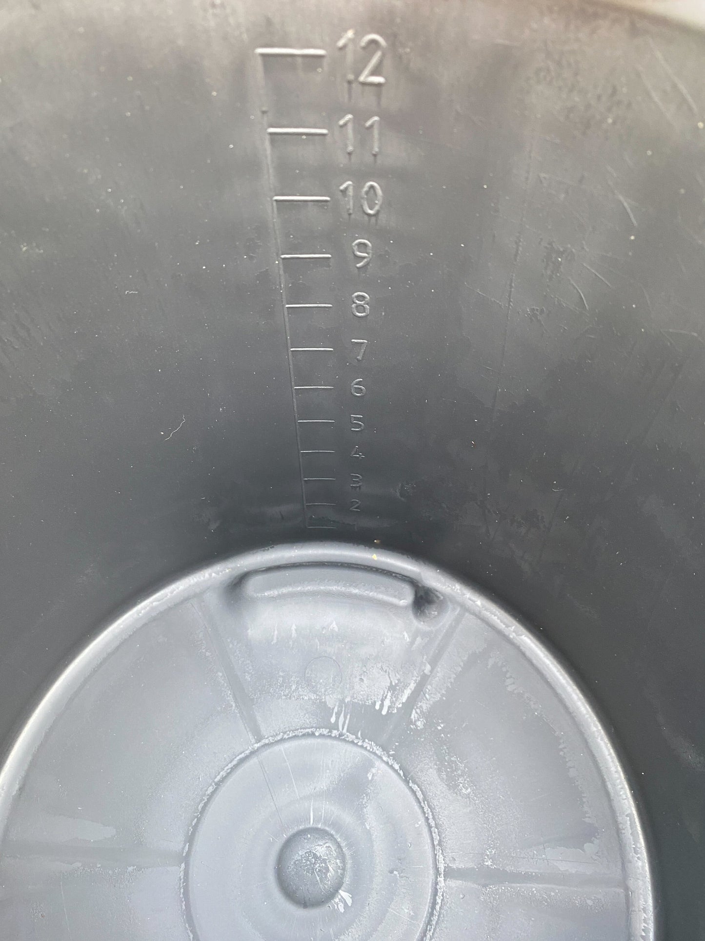 Black Plastic Bucket with Handle 12L