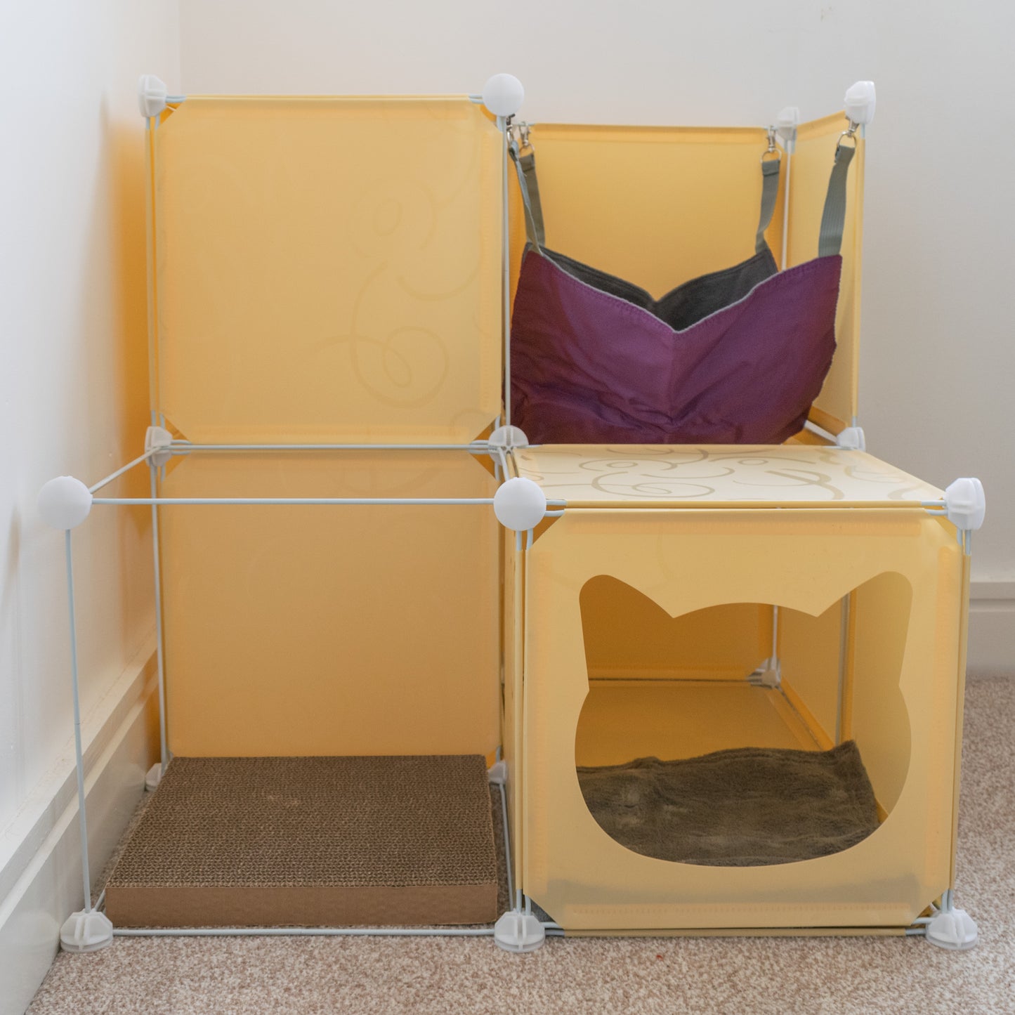Kitty Cubby Cat Cube Play Tower (Medium Cream)