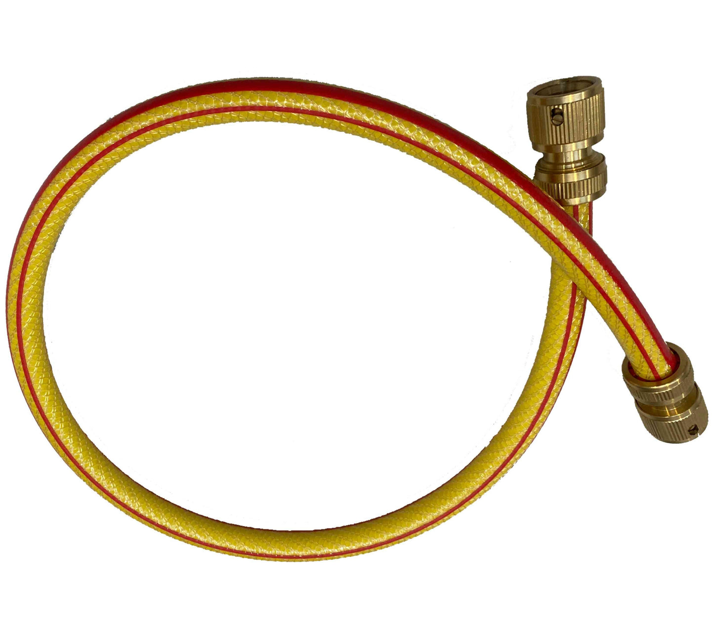 Premium Garden Hose Pipe with Brass Hose Connectors, Yellow