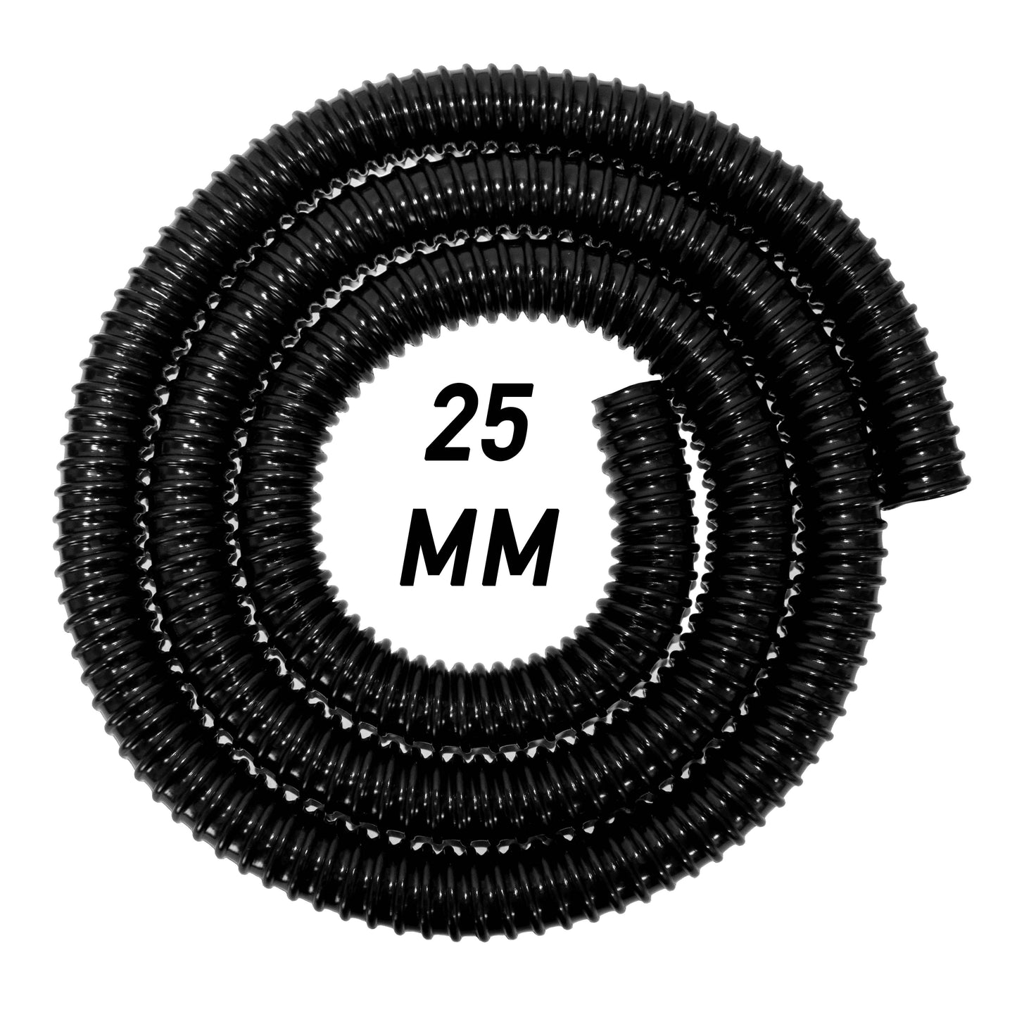 25mm Pond Hose Corrugated Pipe with 2 x Double Wire Clips