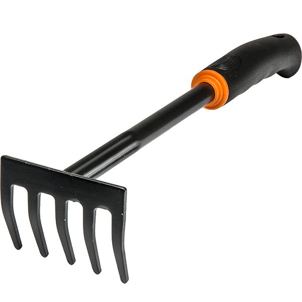 DE LUXE Five-Tooth Steel Hand Rake – 9cm Wide