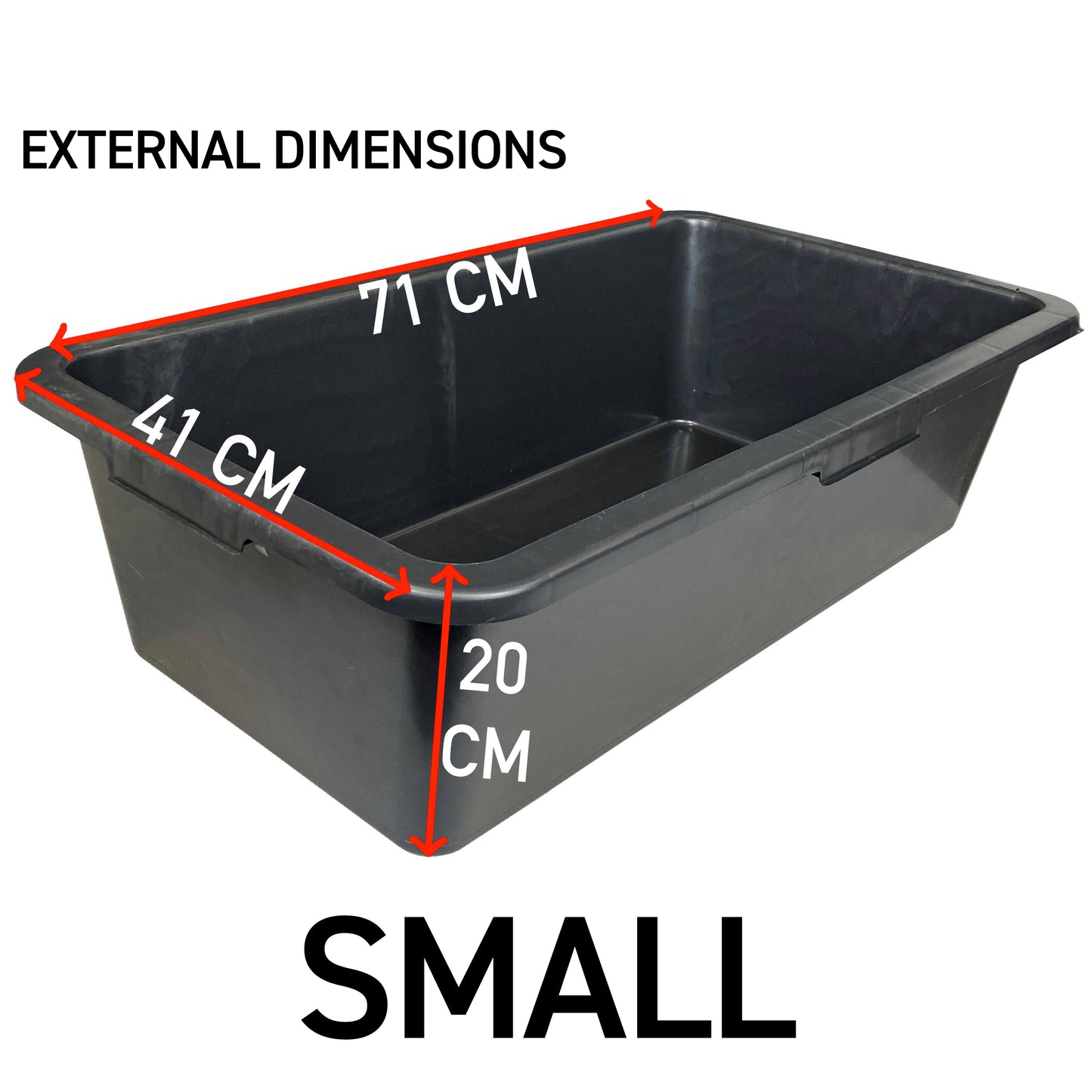 Rectangular Planter Flower Pot 40L (Black)