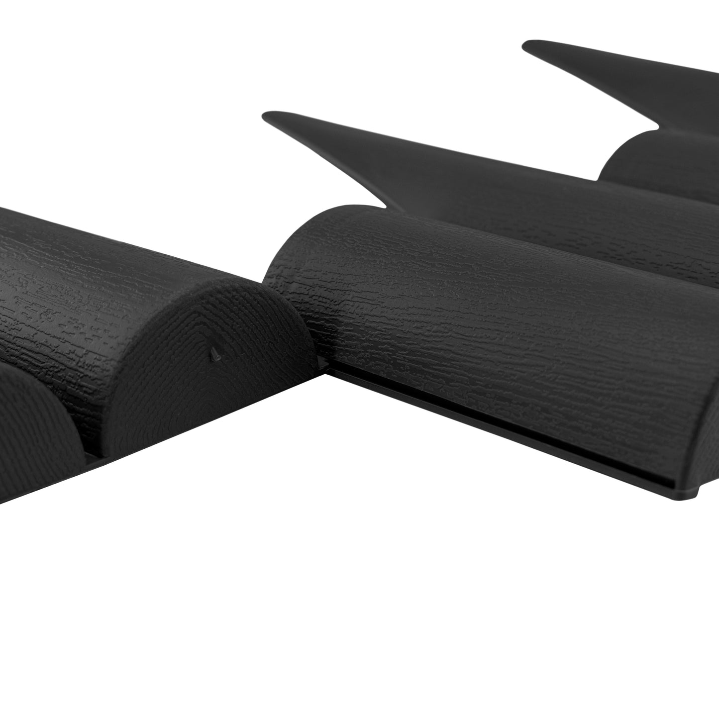 Lawn Edging, 2.5 Metres Box Plastic Palisade Wood Effect (Black)