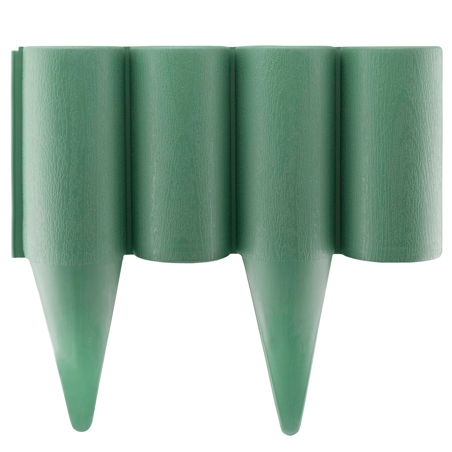 Lawn Edging, 2.5 Metres Box Plastic Palisade Wood Effect (Green)