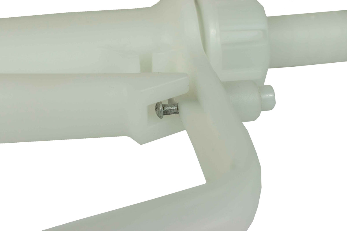 Manual Dispensing Nozzle – 1″ Hose Barb, 25mm Plastic Spout