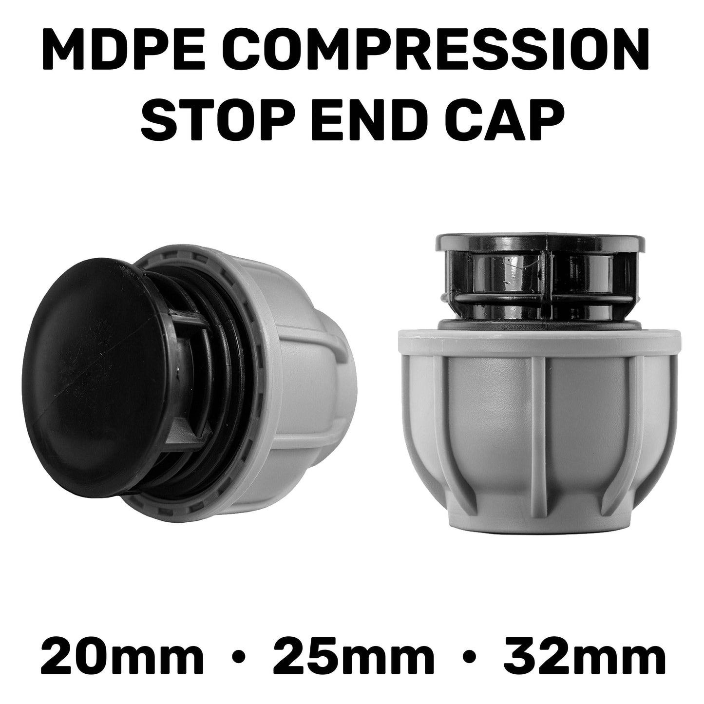 MDPE Pipe Stop End Cap Terminal Fittings
