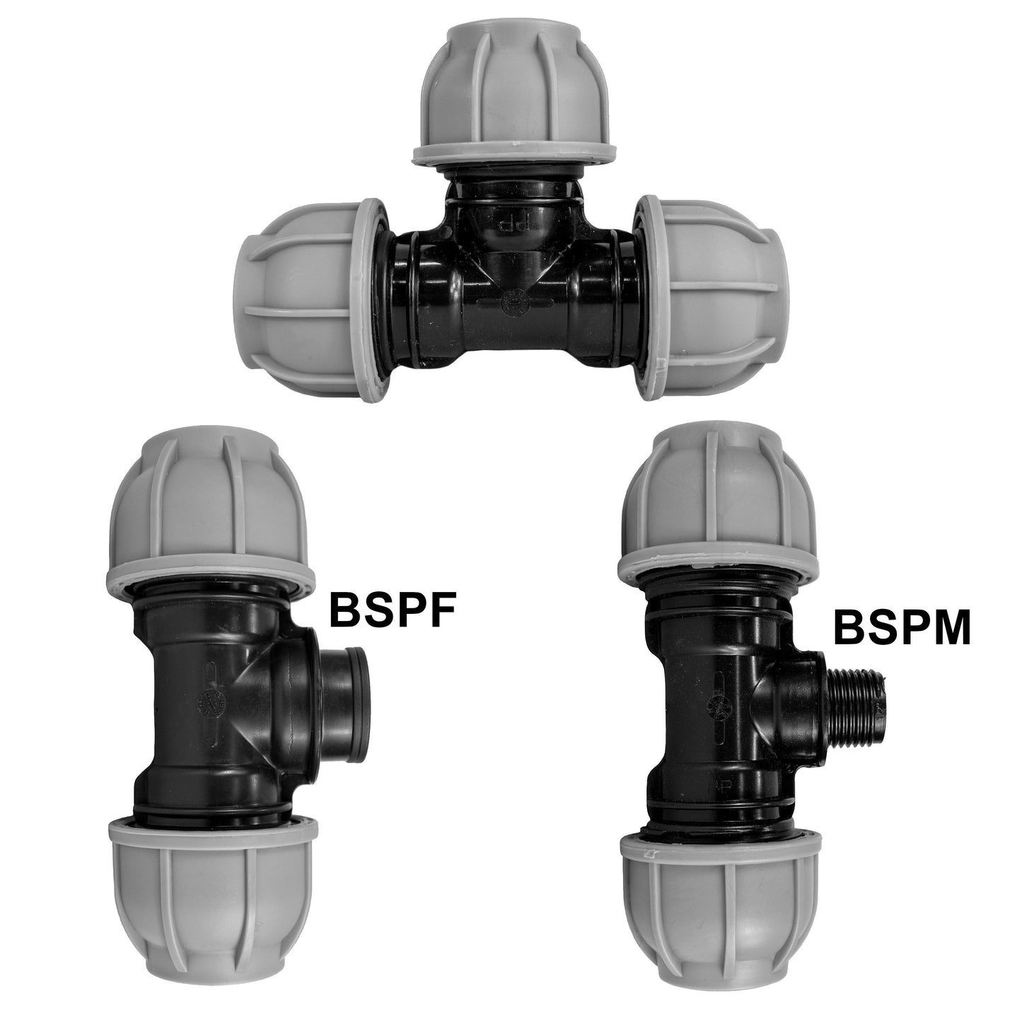 50mm MDPE Pipe Tee Compression Fittings