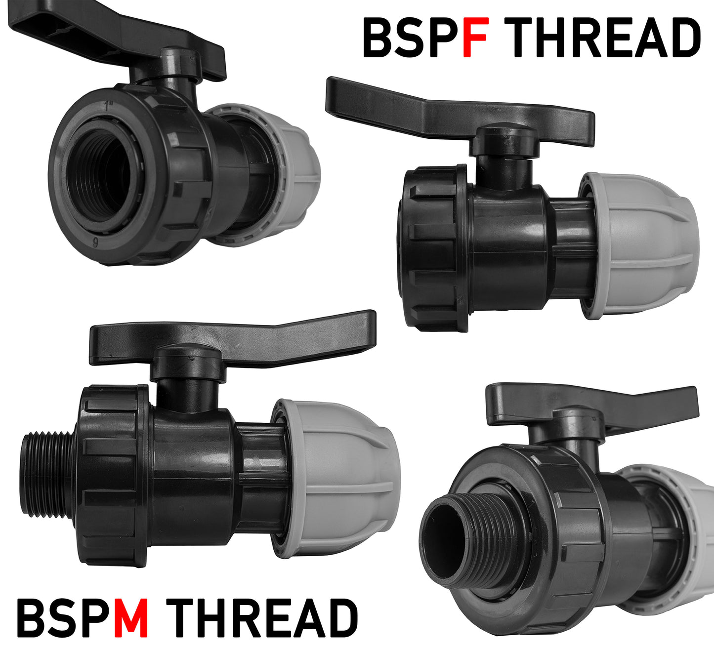 20mm MDPE Pipe Valve Compression Fittings