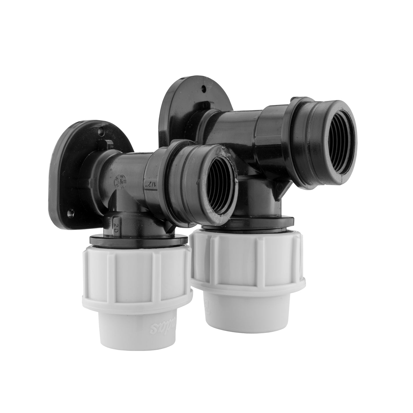 MDPE Wall Plate Mount with BSP Thread Outlet