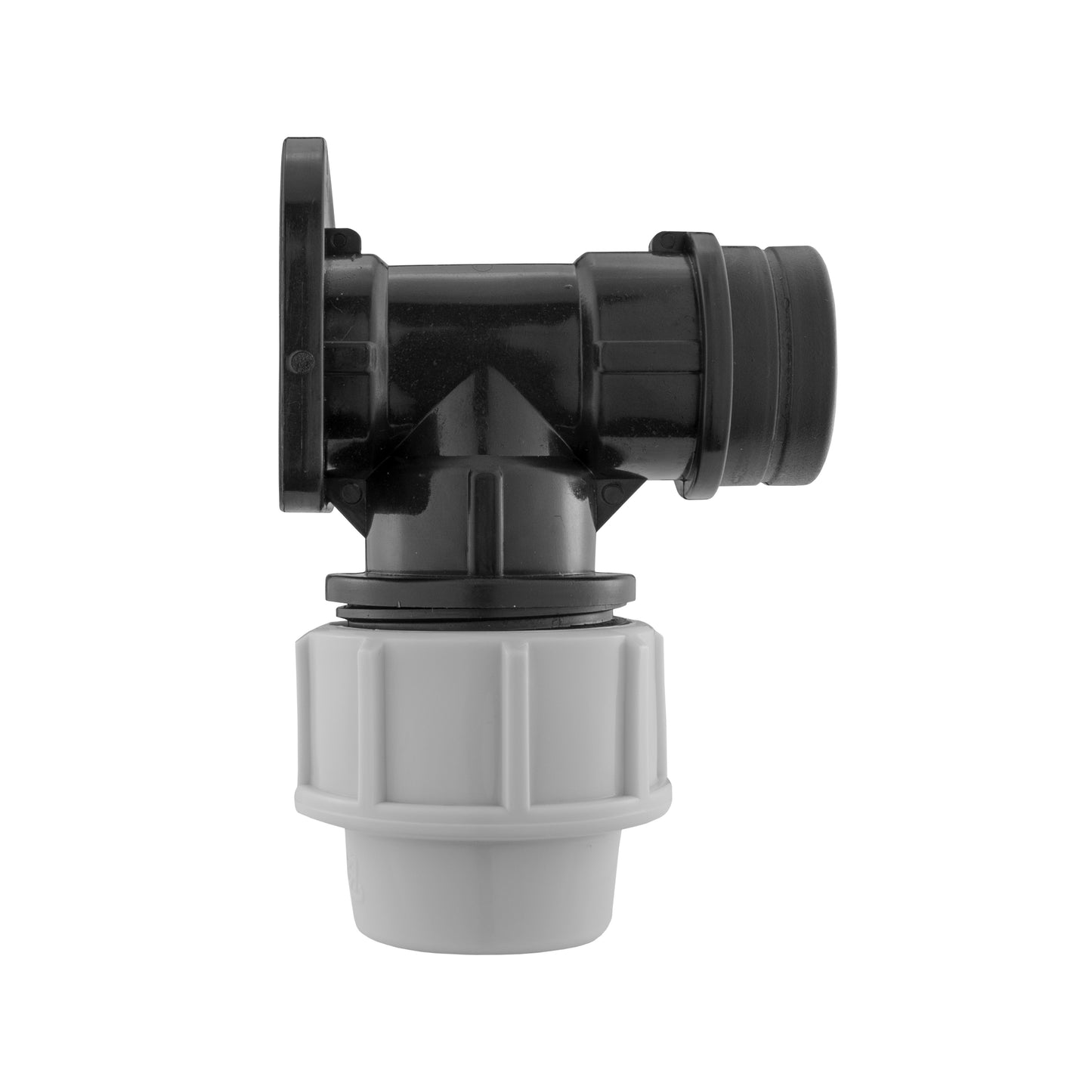 25mm MDPE Wall Flange with Quick Connect Lever Tap
