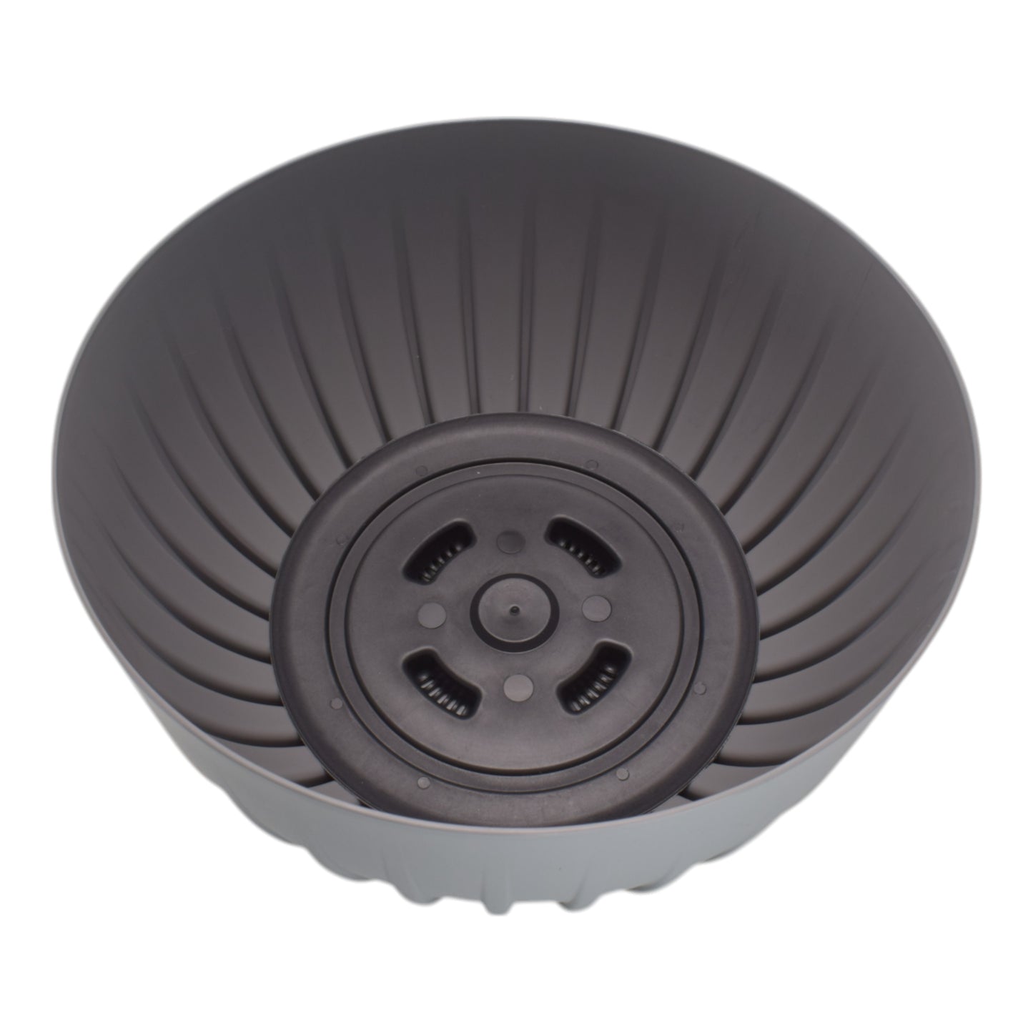 Mira Bowl Plant Pot with Insert and Drainage Hole, Grey