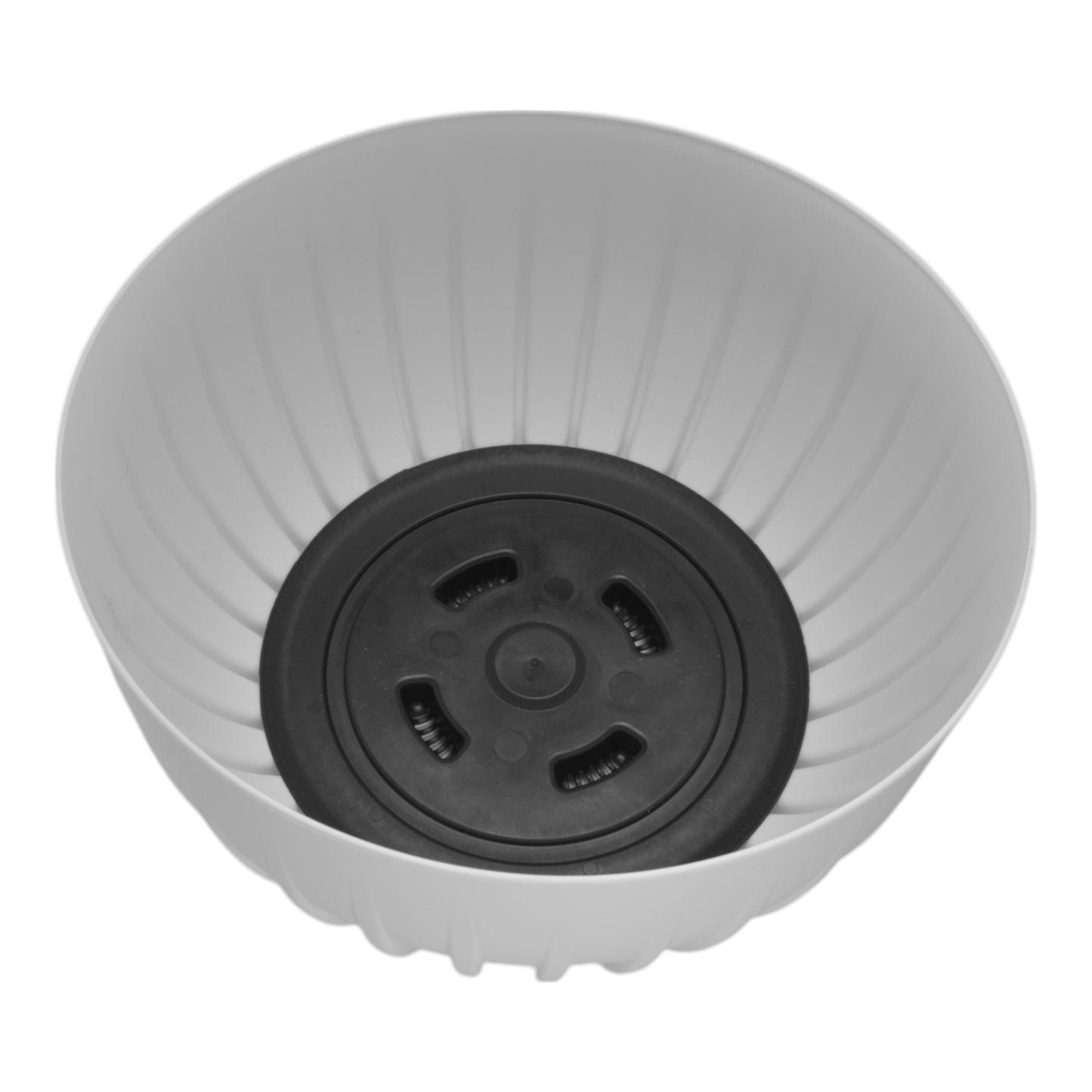 Mira Bowl Plant Pot with Insert and Drainage Hole, White