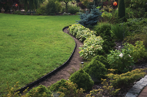 Lawn Border Set, 10 Metres Easy Border 60mm with Pegs (Black)