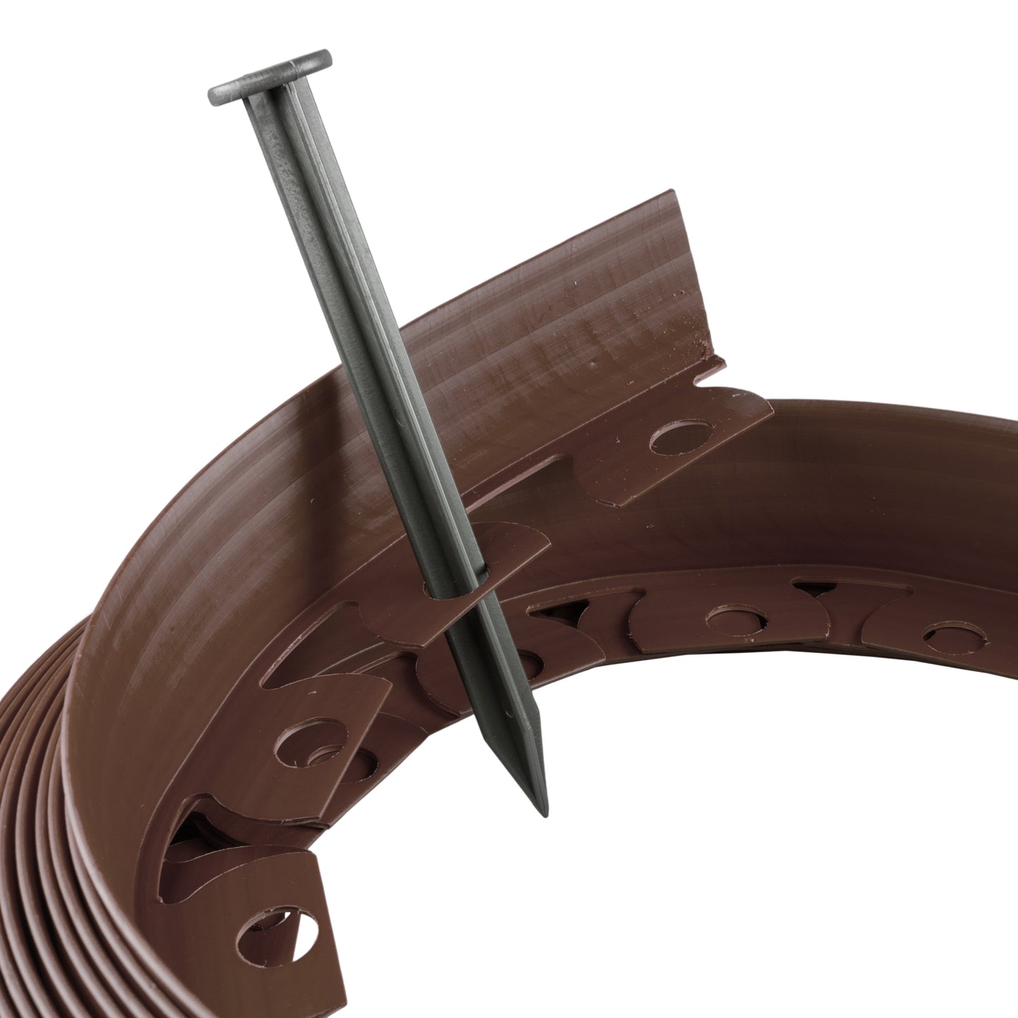 Lawn Border Set, 10 Metres Easy Border 60mm with Pegs (Brown)