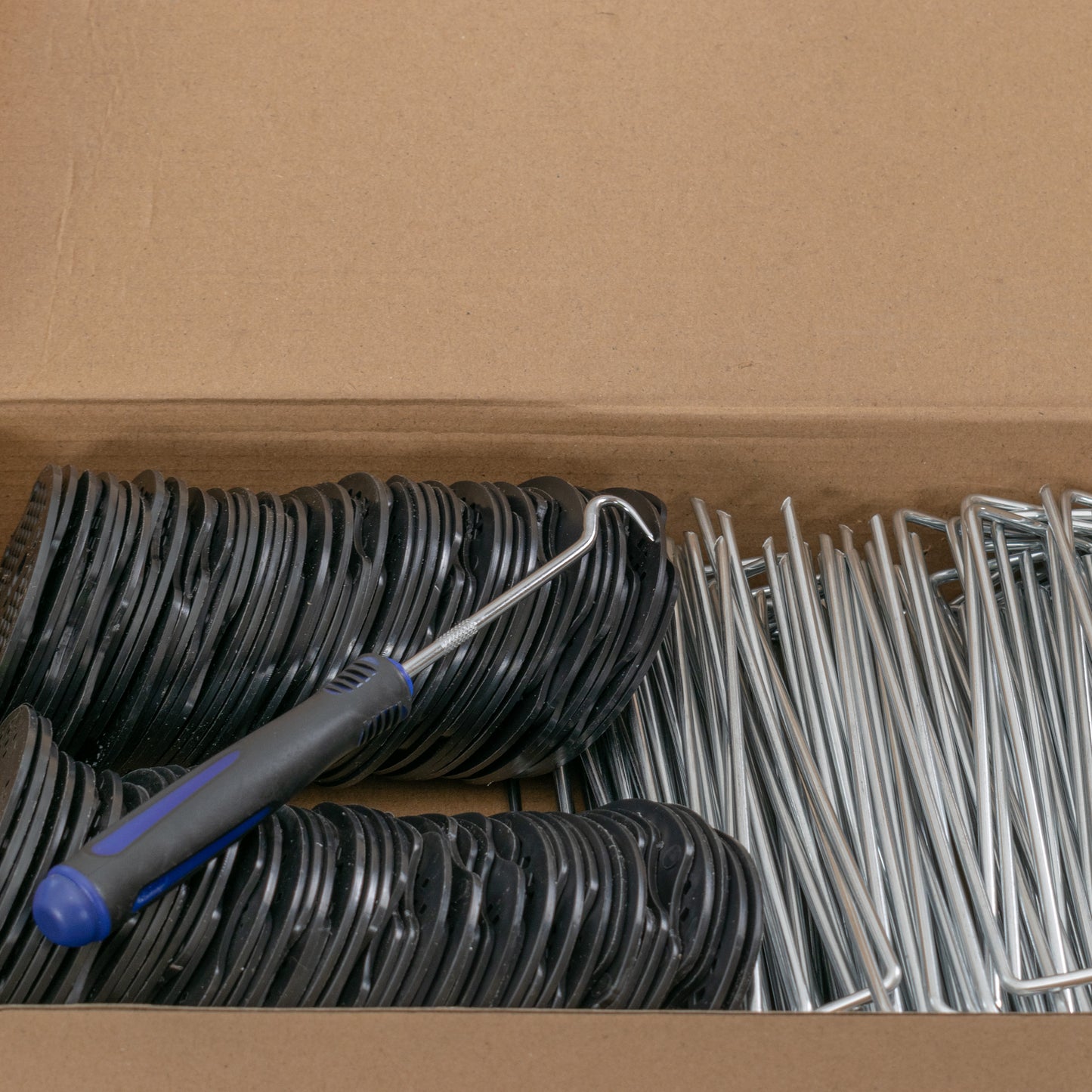 Metal Hold Down Pegs with Wooden Mallet Set