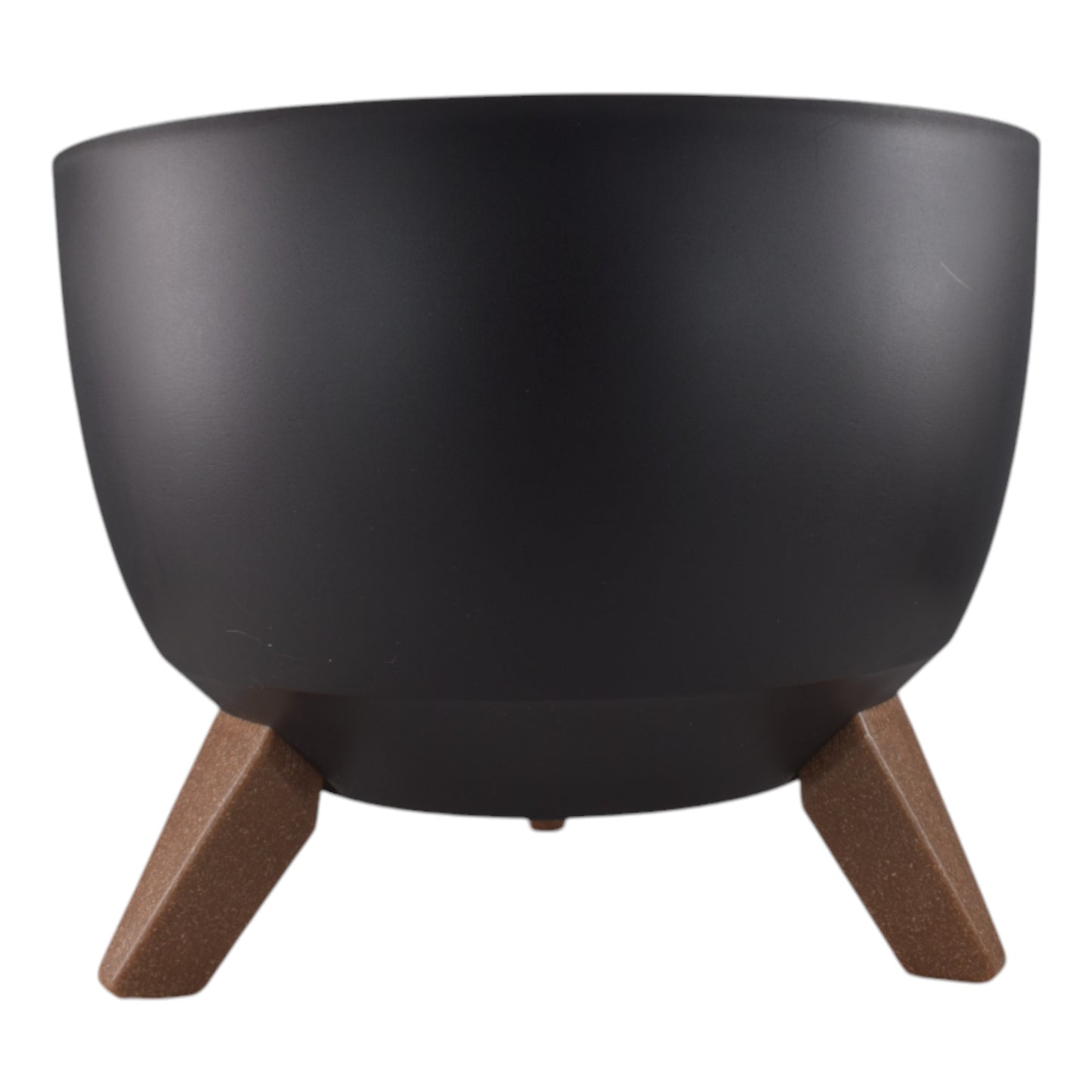 Roma Bowl Plant Pot with Legs, Insert and Drainage Hole (Black)