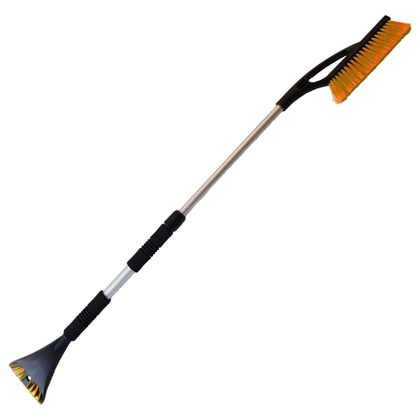 Telescopic Snow Brush and Ice Scraper (Orange)