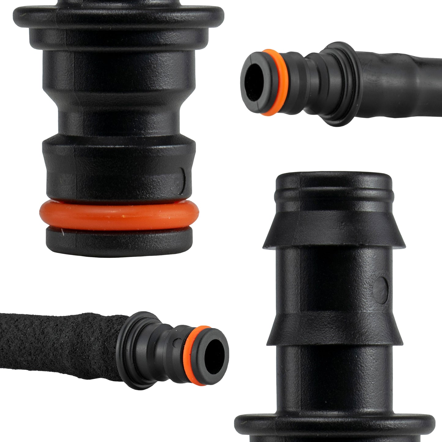 Porous Pipe Connector 1/2" Barb to Snap On Male