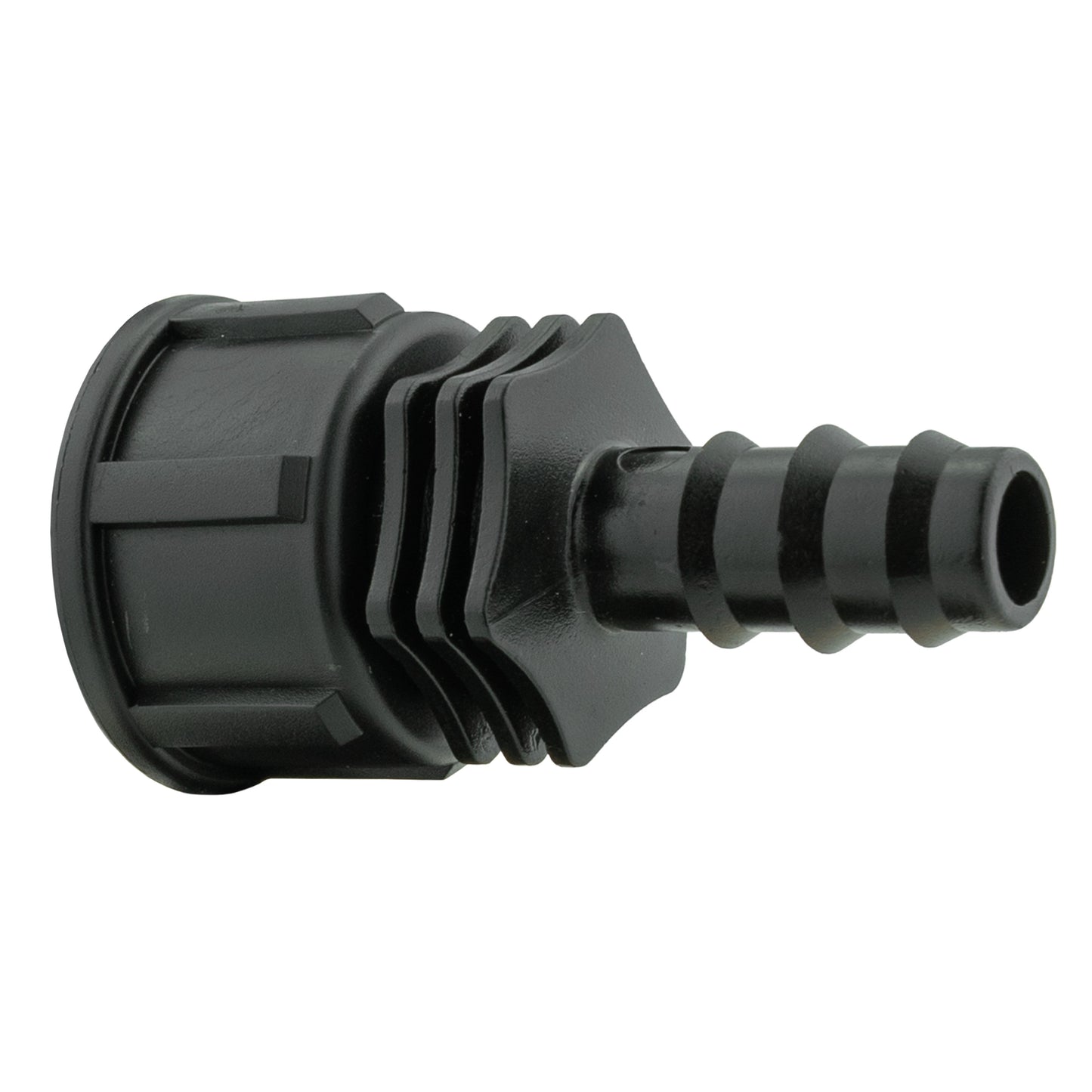 4-Way Valved Splitter Lime with Two Quick Connect, 4mm Barb and 16mm Barb Outlet