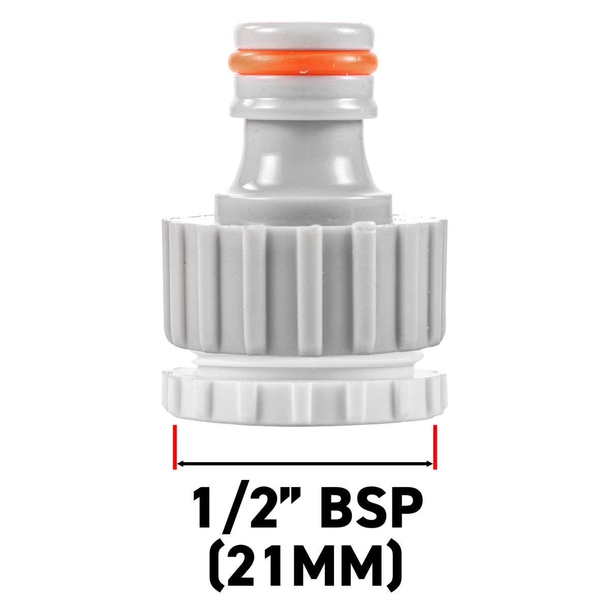 Grey/White Tap Adapter – ¾″ or ½″ BSP Female to Quick Plug