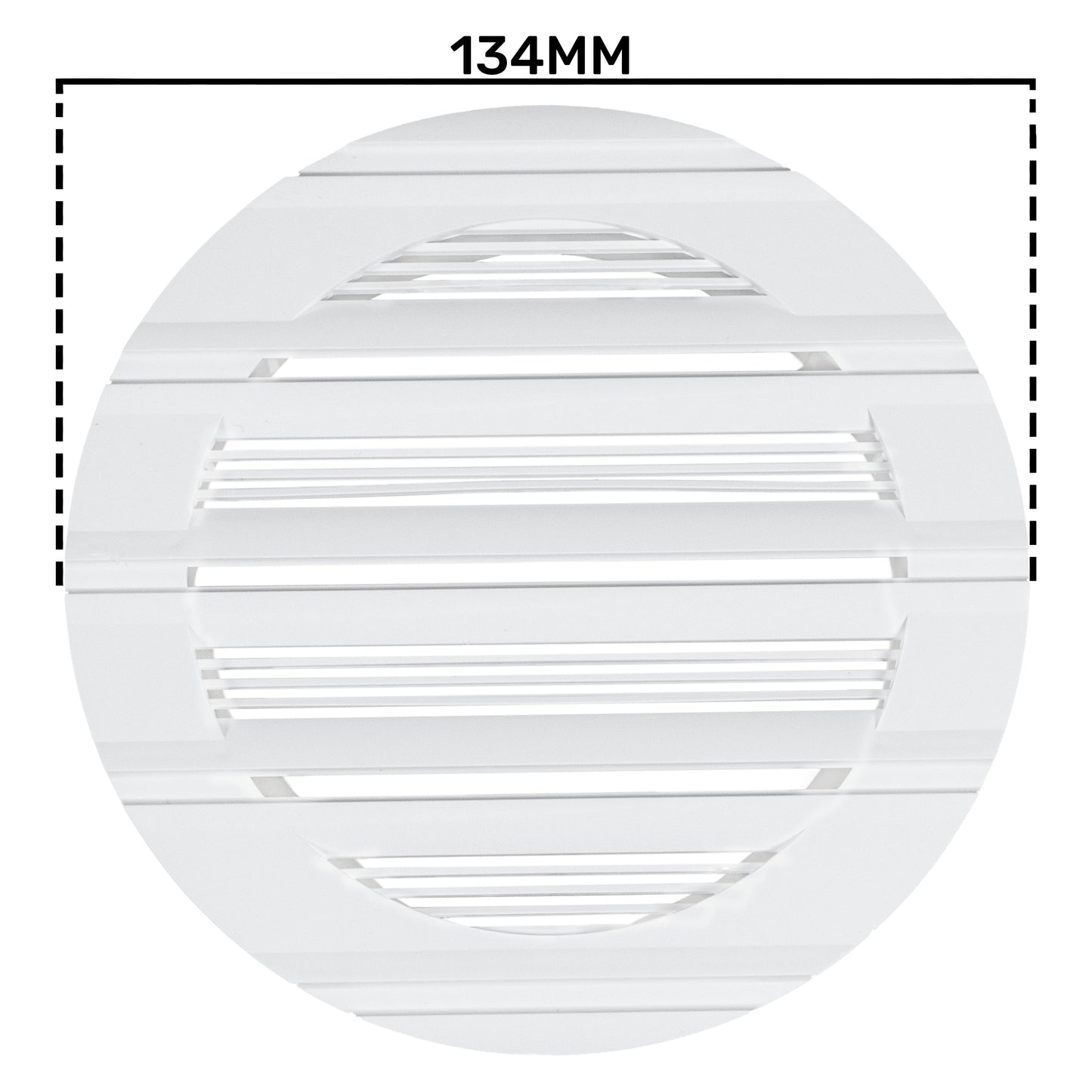Louvre Vent Round Bella 100mm White