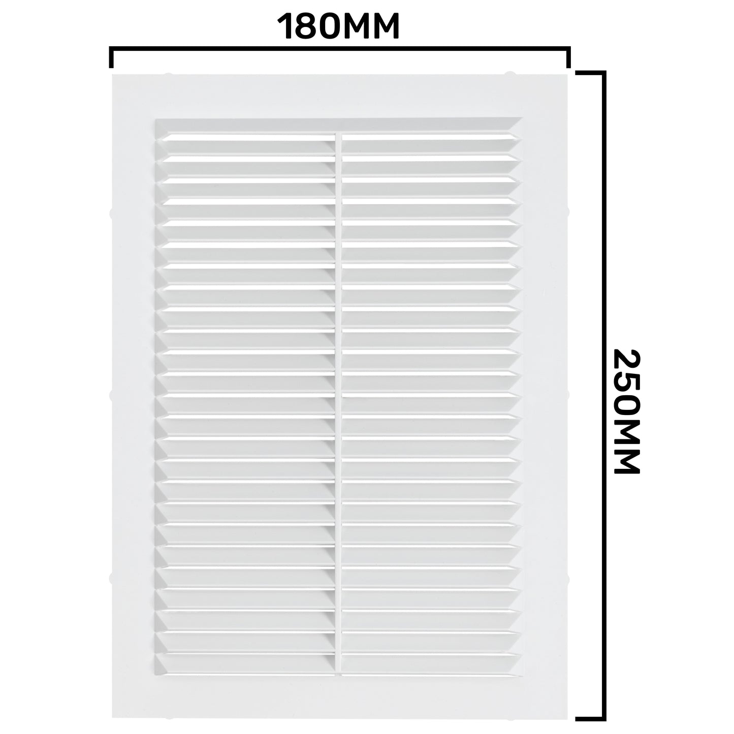 Louvre Vent D/180X250RW Classic 180mm X 250mm with Fly Screen