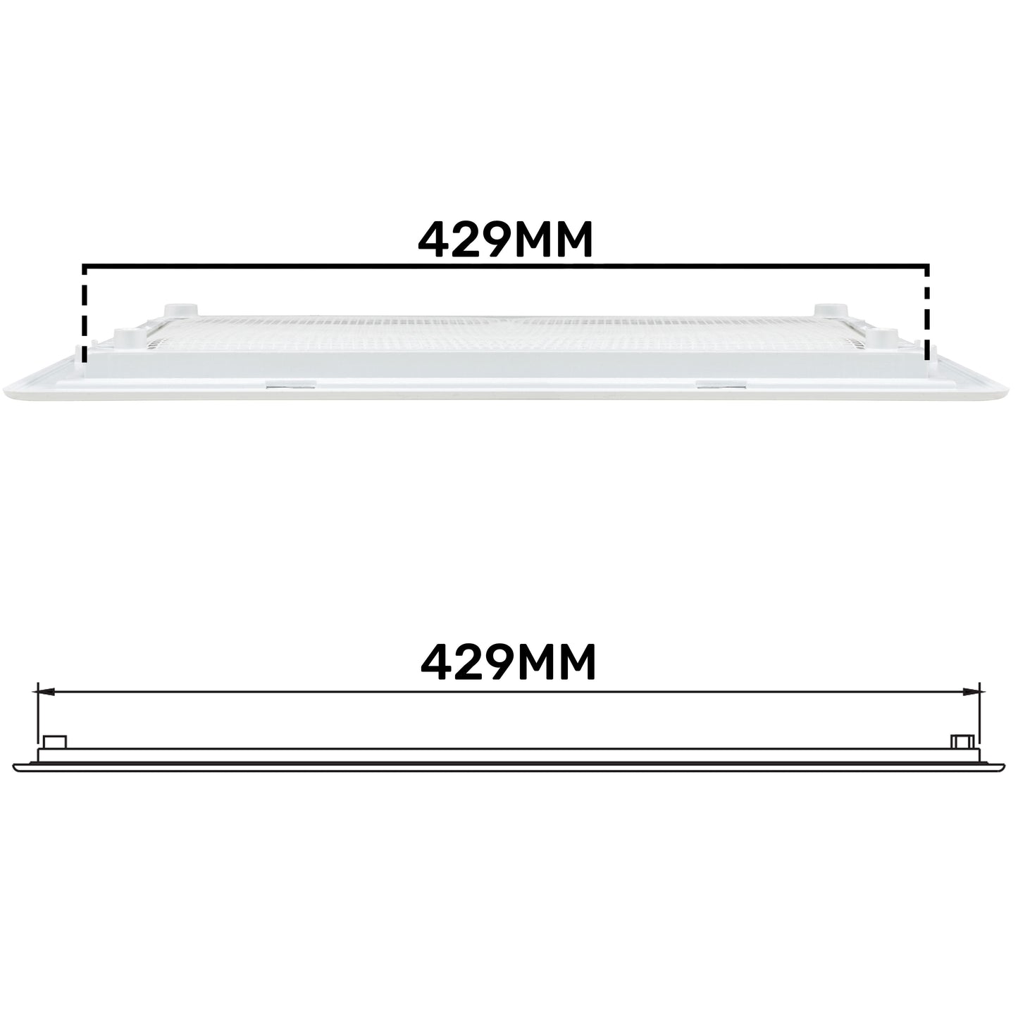Louvre Vent D/430X110RW Classic 430mm X 110mm with Fly Screen